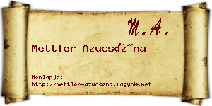 Mettler Azucséna névjegykártya